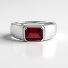 Anello in argento con Rubino del Madagascar