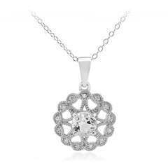 White Topaz Silver Necklace