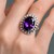 Marokkanischer Amethyst-Silberring