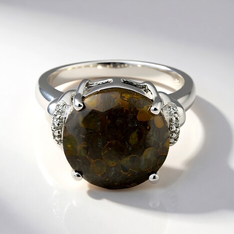 Anello in argento con Quarzo Dinosauro