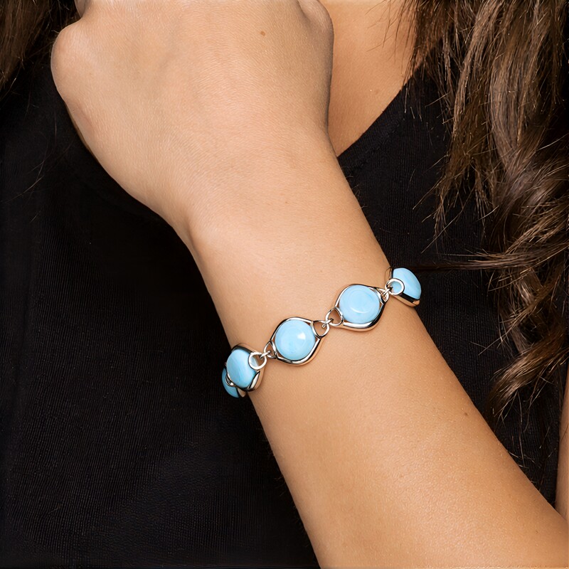 Larimar-Silberarmband