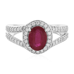 Bague en argent et Rubis de Madagascar