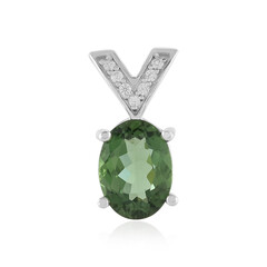 Pendentif en argent et Apatite chromifère