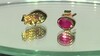 Pendientes en plata con Zafiro rosa de Madagascar
