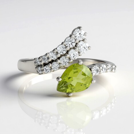Bague en argent et Péridot