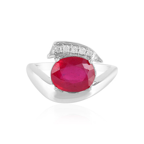 Bemainty-Rubin-Silberring (MONOSONO COLLECTION)