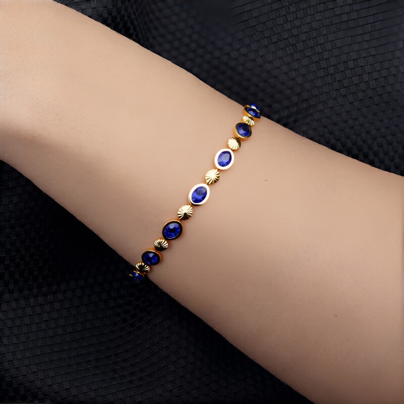 14K Tanzanite Gold Bracelet (CUSTODANA)
