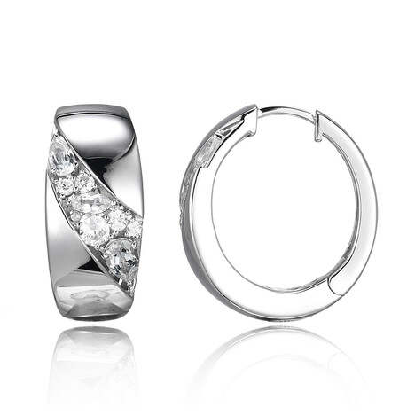 Weißer Topas-Silberohrringe (Adela Silber)