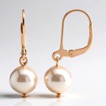 Orecchini in argento con Perla Ming Porpora (TPC)