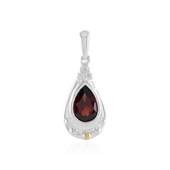 Ciondolo in argento con Granato Mozambico (Granulieren)