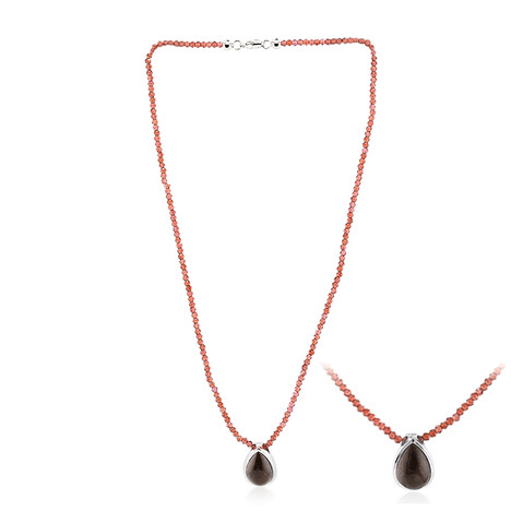 Dinosaurier-Quarz-Silberhalskette