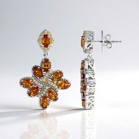 Orecchini in argento con Citrino (Dallas Prince Designs)