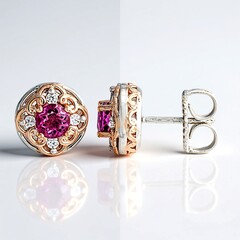 Orecchini in argento con Fluorite Rosa