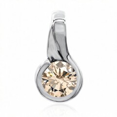 9K VS1 Argyle Rose De France Diamond Gold Pendant