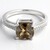 Anello in argento con Quarzo Fumè