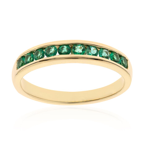 Gouden ring met AAA Zambia smaragden (CIRARI)