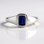 Bague en argent et Kyanite du Népal