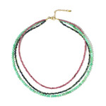 Nigerian Pink Tourmaline Silver Necklace