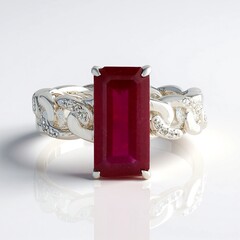 Anello in argento con Rubino del Madagascar (de Melo Essence)
