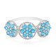 Zilveren ring met neon blauwe apatieten