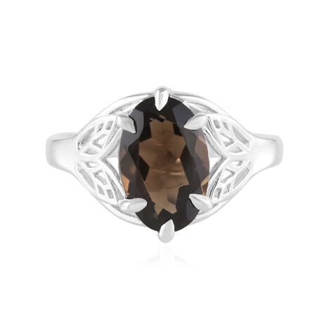 Anillo en plata con Cuarzo ahumado