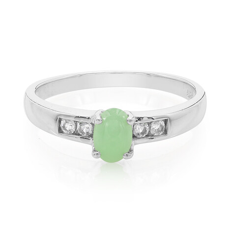 Anello in argento con Crisoprasio Imperiale