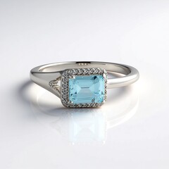Anello in argento con Topazio Blu Cielo