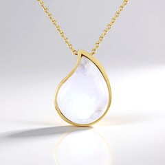 Collana in argento con Pietra di Luna Blu