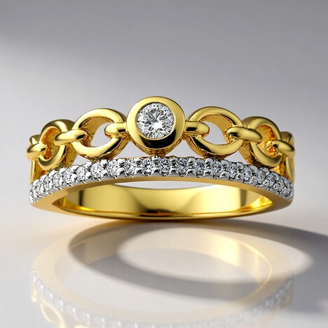 Anello in oro con Diamante IF (D) (Annette)