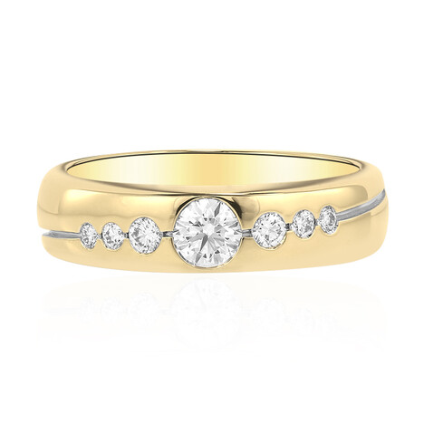 14K IF (D) Diamond Gold Ring (Annette)