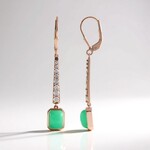 Orecchini in argento con Crisoprasio (KM by Juwelo)