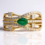 Anello in oro con Smeraldo Zambia AAA (CIRARI)