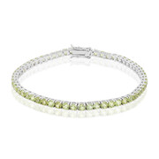 Burmesischer Peridot-Silberarmband