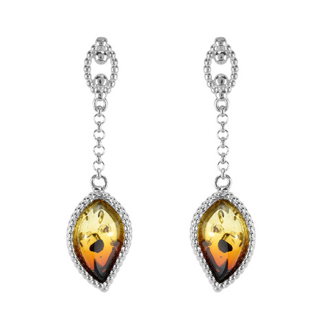 Baltischer Bernstein-Silberohrringe (dagen)