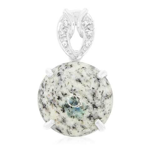 K2-Azurit-Silberanhänger