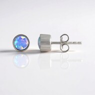 Boucles d'oreilles en argent et Opale Welo