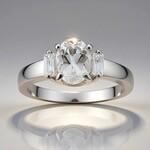 Anello in argento con Topazio Bianco