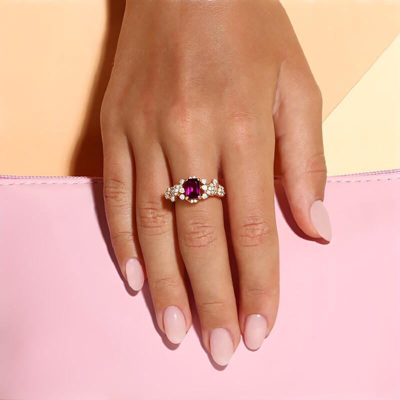 Naktamunda rhodolite Silver Ring