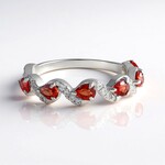 Anello in argento con Rubino Tanzania