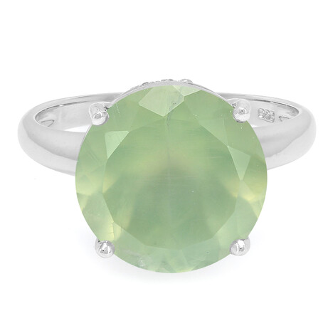 Anello in argento con Prehnite