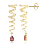 Mozambique Garnet Silver Earrings (SAELOCANA)