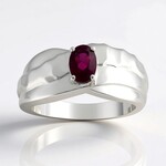 Anello in argento con Granato Roshoite (Pallanova)