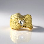 Anello in argento con Ametista Verde (MONOSONO COLLECTION)