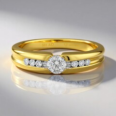Anello in oro con Diamante SI1 (G) (Annette)