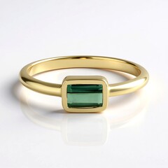 Anello in oro con Tormalina Verde di Benedito (Adela Gold)