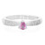 Bague en argent et Saphir rose de Ceylan