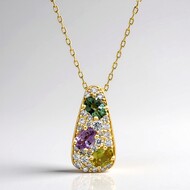 Collana in oro con Zaffiro Fancy (CIRARI)