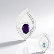 Zambian Amethyst Silver Pendant