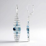 Orecchini in argento con Topazio Blu Londra (KM by Juwelo)