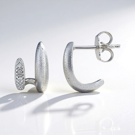 Orecchini in argento con Diamante I1 (G) (Annette)